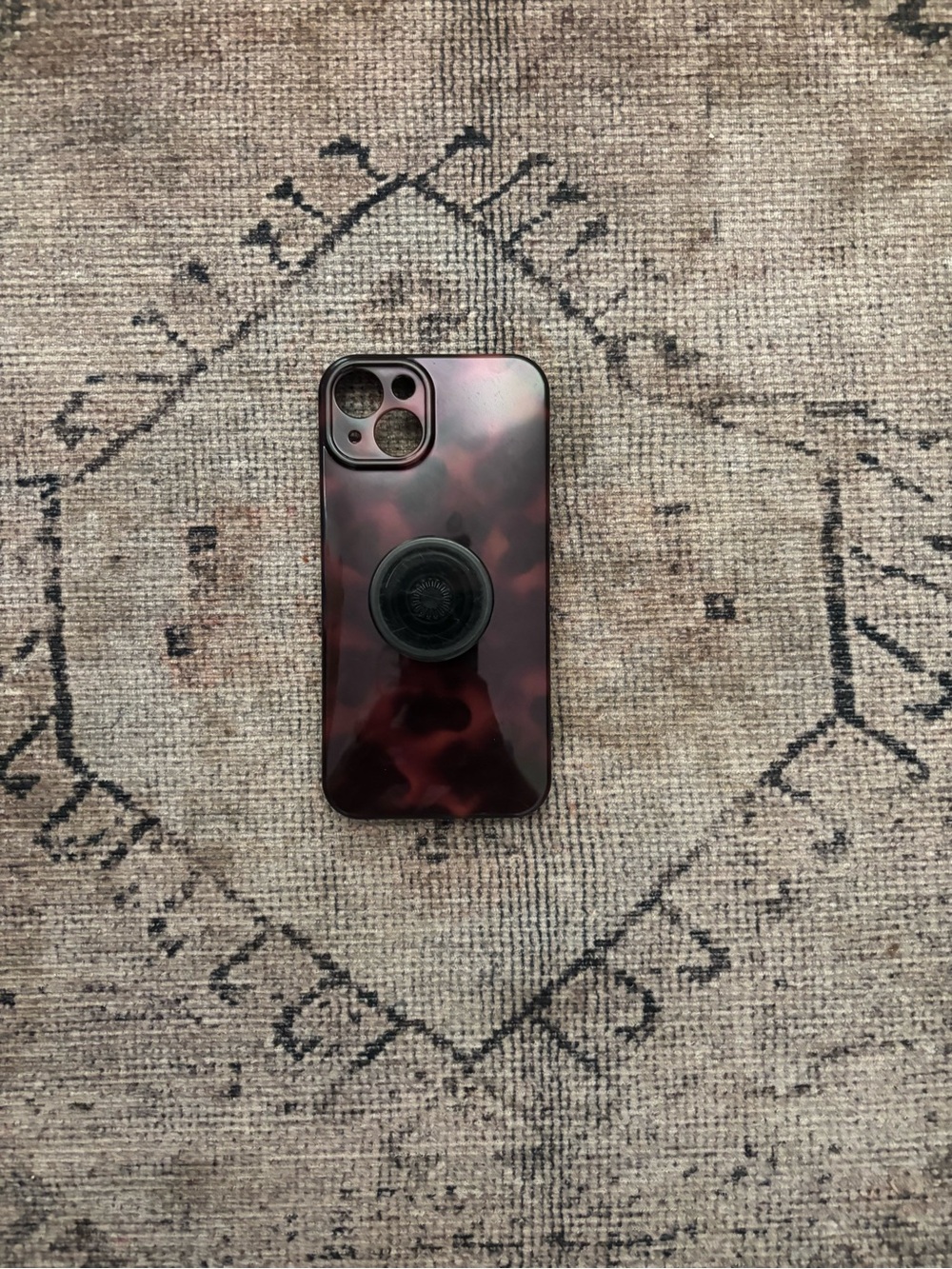 iPhone 13 Case with PopSocket -  Tortoise Shell